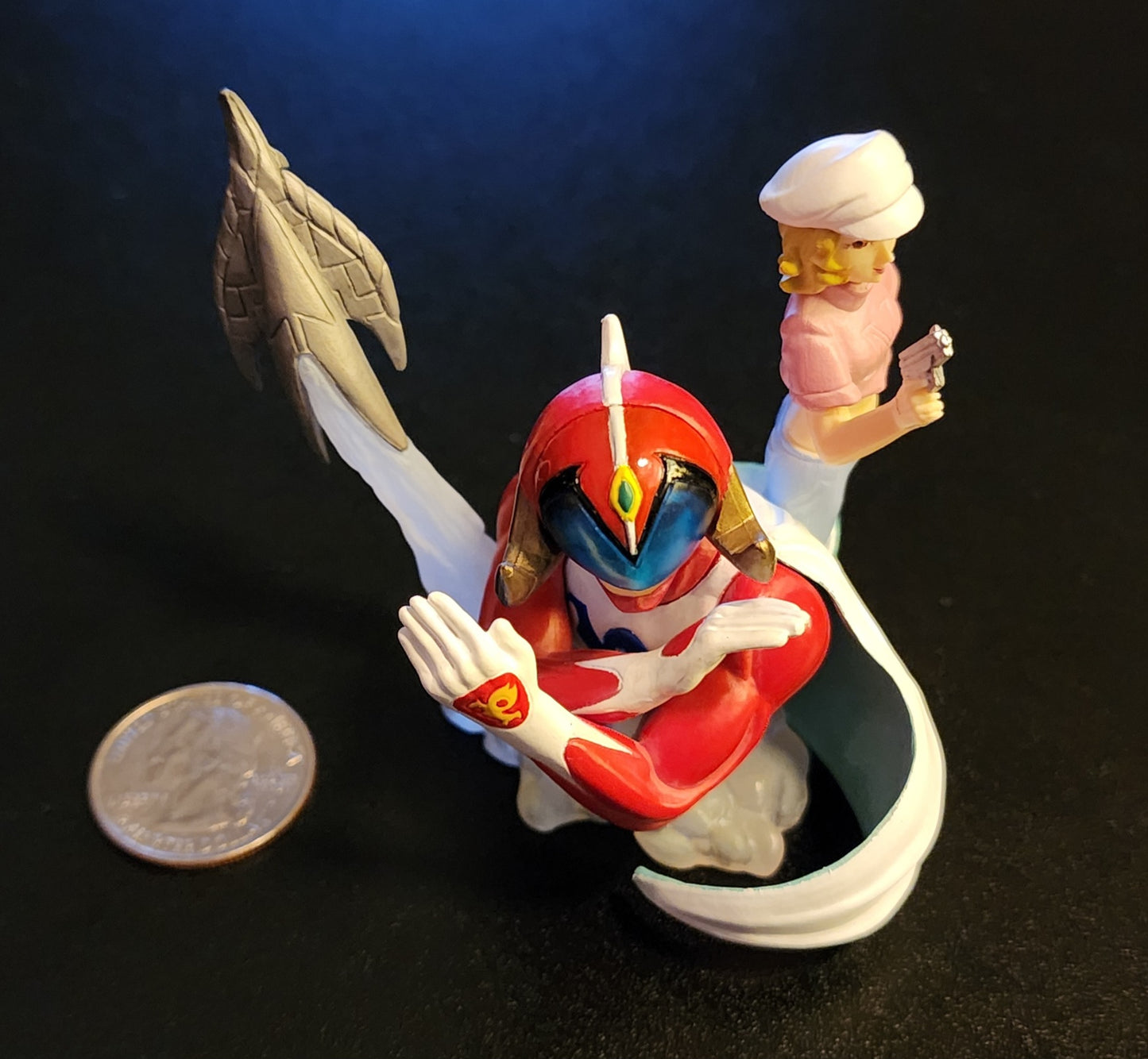 Hurricane Polymar Tatsunoko Mini Bust Bandai Figure