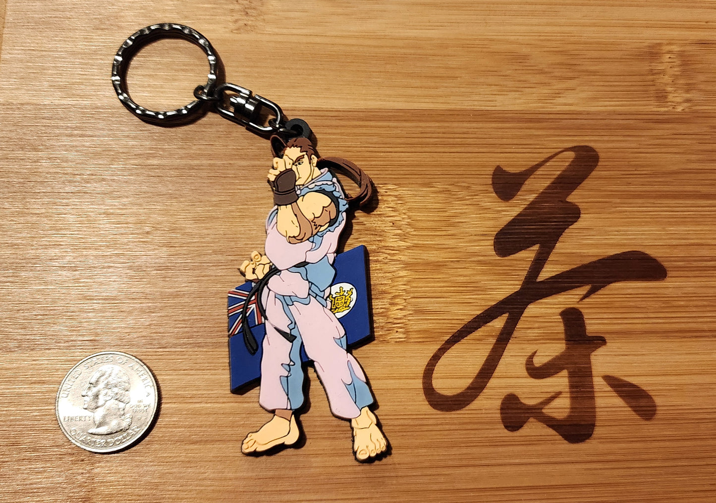 Dan Hibiki Street Fighter Zero / Alpha Rubber Character Art Keychain