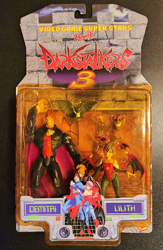 Darkstalkers 3 Demitri & Lilith Toy Biz 2-Pack Action Figures (Sealed)