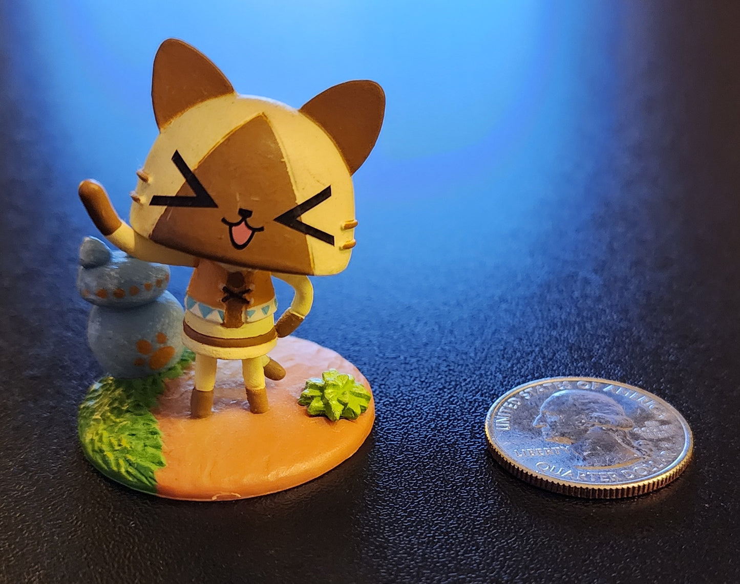 Monster Hunter Chibi Cat Palico Mascot Figure (Waving)