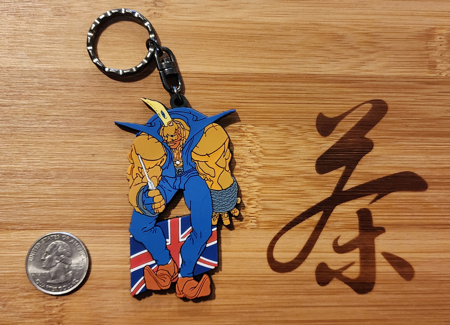 Birdie Street Fighter Zero / Alpha Rubber Character Art Keychain