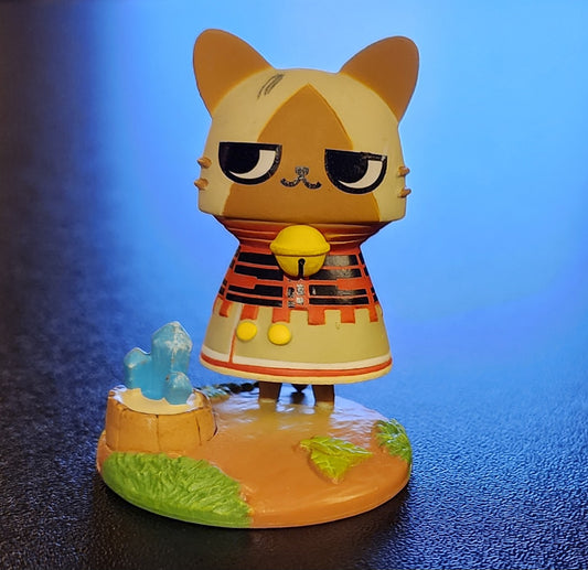 Monster Hunter Chibi Cat Palico Mascot Figure (Bell / Mineral)