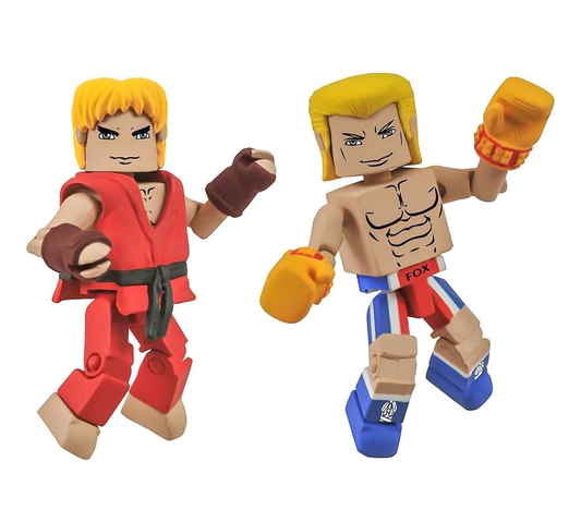 Street Fighter x Tekken MiniMates - Ken Masters and Steve Fox Figures