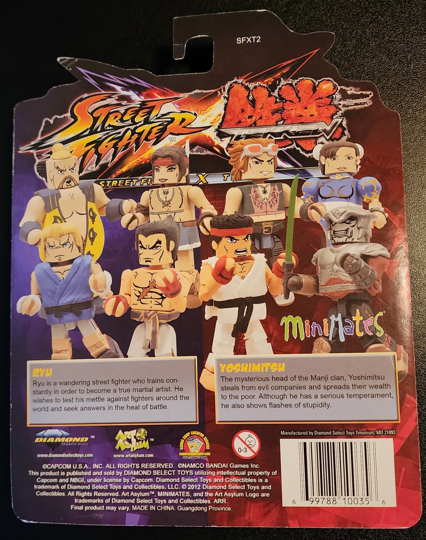 Street Fighter × Tekken MiniMates - Ryu and Yoshimitsu Figures