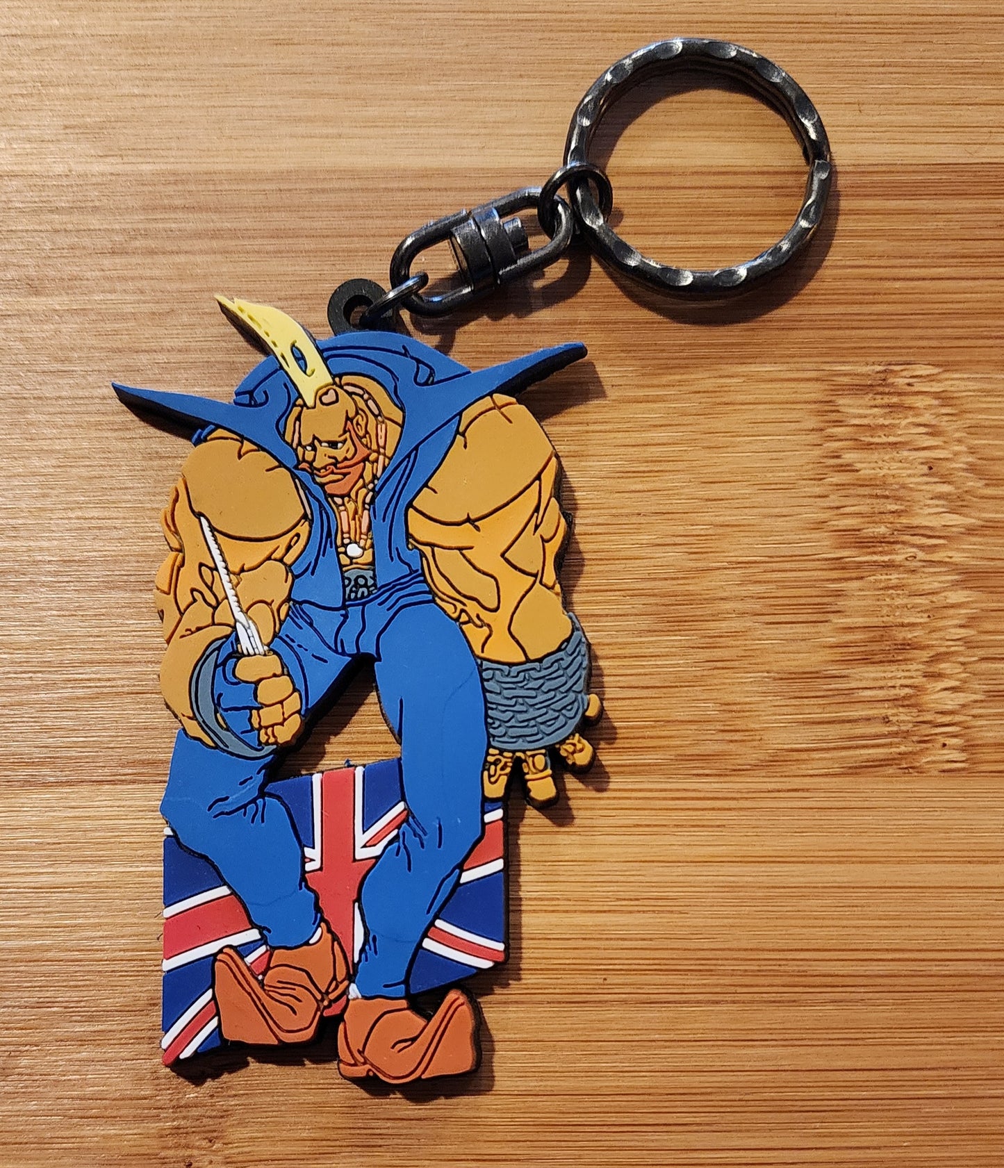 Birdie Street Fighter Zero / Alpha Rubber Character Art Keychain