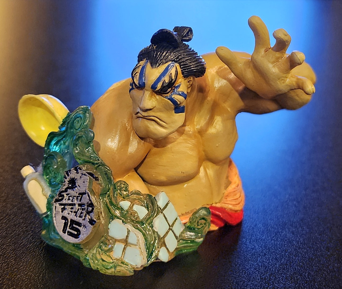 E. Honda Street Fighter 15th Anniversary Mini Bust Figure by FiguAx (2P Color Version)