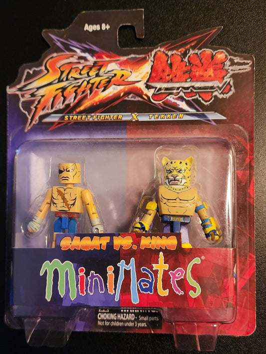 Street Fighter × Tekken MiniMates - Sagat and King Figures