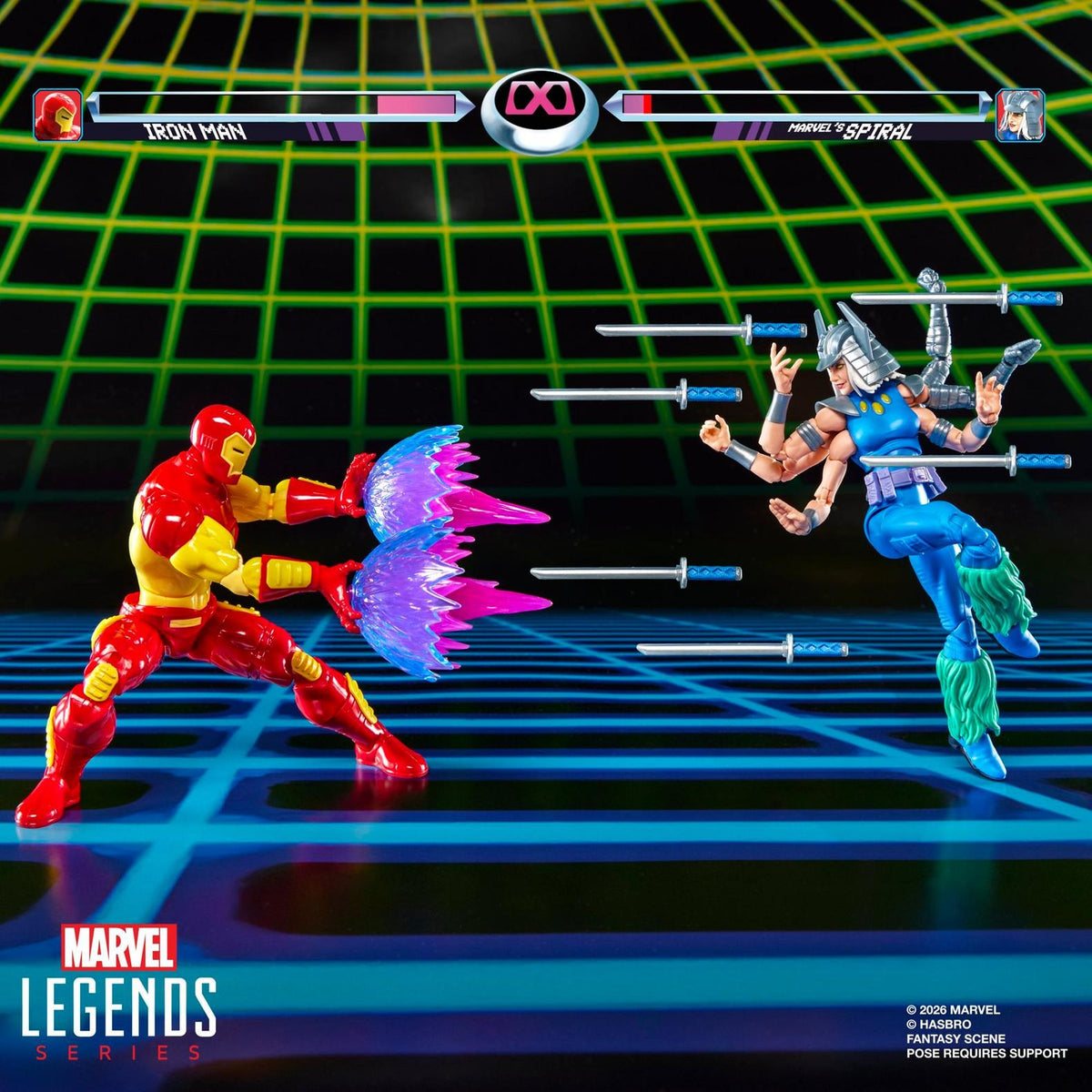 Spiral Vs. Iron Man MVC2 Gamerverse Hasbro Marvel Legends 2-Pack