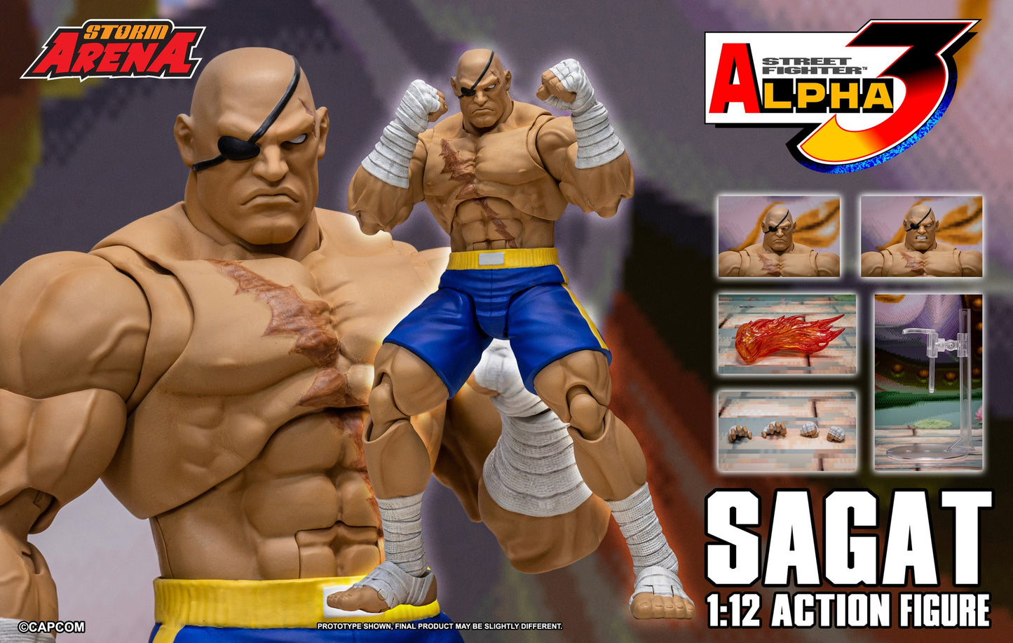 Sagat Street Fighter Alpha 3 Storm Arena Action Figure